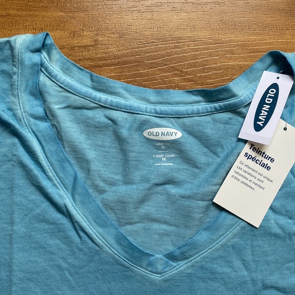 Oversized Dyed Old Navy NWT Crop Tee size XL - Picture 2 of 2